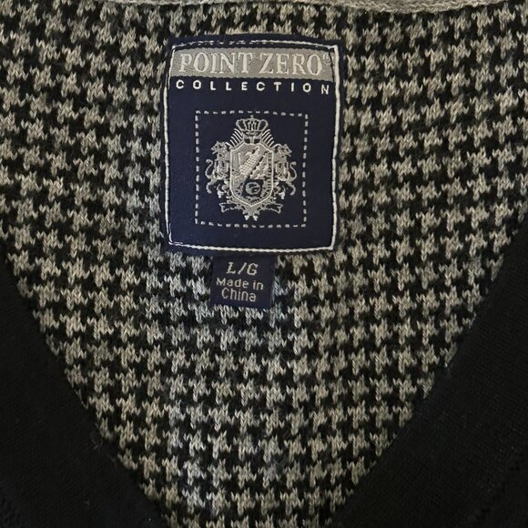 SALE -- Point Zero Collection Black Vest Merino Wool Blend - Men's Size Large - Picture 3 of 11